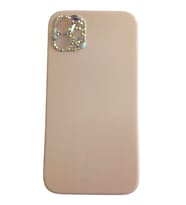 Apple Iphone 11 Taşlı Kamara Korumalı Yumusak Slikon Kilif (Pembe)