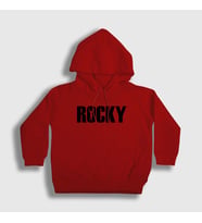 Presmono Unisex Çocuk Beyaz Logo Film Rocky Kapüşonlu Sweatshirt 249950tt (Kırmızı)
