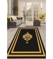 Dijital Kaymaz Taban Yıkanabilir Modern Renkli Salon Halısı Mutfak Halısı Yolluk ND-HT-814 (Gold)