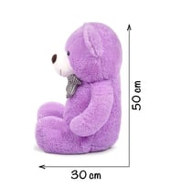 Papyonlu Peluş Ayıcık Hediyelik (Mor)