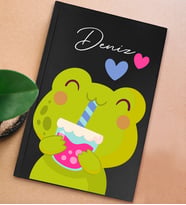 BK Gift Kişiye Özel İsimli Sert Kapaklı Siyah Defter, Arkadaşa Hediye, Yeni İş Hediyesi, Anı Defteri, Doğum Günü Hediyesi-1 (Model 4)