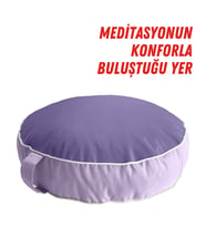 İç ve Dış Mekan Meditasyon Minderi, Su itici Kumaş, Fermuarlı Yoga Minderi UV Güneş Dayanımı 60x15 cm (Mor-Lıla)