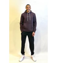 Erkek Kapş.Rahat Kalıp İçi Polarlı 3 iplik Orta Brooklyn Baskılı SweatShırt spr24sw13 (Kahverengi)