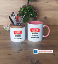 Hukuk Okuduğumu Söylemiş Miydim Kalemlik, Kupa Bardak T Kişiye Özel Hediye (Model 9)