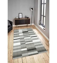 Dijital Baskılı Yıkanabilir Kaymaz Modern Renkli Salon Halısı Mutfak Halısı Yolluk ND-HY-806 (Gri)