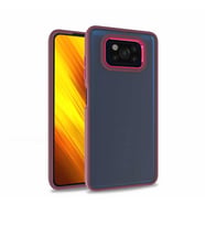 Xiaomi Poco X3 Kılıf Zore Flora Buton,Kenar Çevresi Renkli Kılıf (Kırmızı)