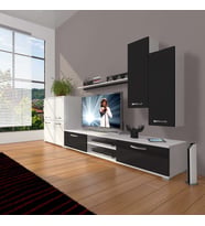 Decoraktiv Eko 6 Slm Dvd Tv Ünitesi Tv Sehpası (Beyaz-Siyah)