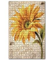 Cakapuzzle Afişte Ayçiçek Kelebek Görseli Puzzle Yapboz MDF (Ahşap) (500 Parça)