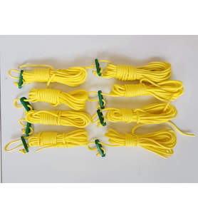 4 Metre x 8 Adet - Gergi Aparatlı İp (Sarı)