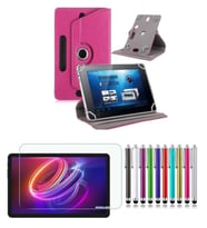 Casper VIA S40 10.4" Uyumlu Standlı Tablet Kılıfı + Kırılmaz Ekran Koruyucu+ Dokunmatik Kalem (Pembe)