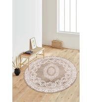 Dijital Baskılı Kaymaz Taban Yıkanabilir Yuvarlak Salon Halısı Koridor Halısı Paspas NDY-HK-104 (Çok Renkli)