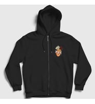 Presmono Unisex Gri Melting XXXTentacion Fermuarlı Kapüşonlu Sweatshirt 48249tt (Siyah)