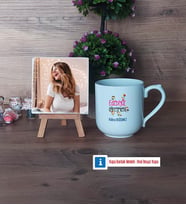 Edebiyat Öğretmeni Fotoğraflı Dekoratif Taş, Kupa Bardak Beyaz Hediye (Model 5)