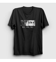 Presmono Unisex Beyaz Eren Yeager Flowers Anime Attack On Titan T-Shirt 314482tt (Siyah)