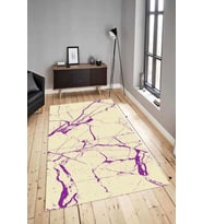 Dijital Baskılı Yıkanabilir Kaymaz Modern Renkli Salon Halısı Mutfak Halısı Yolluk ND-HY-1161 (Krem)