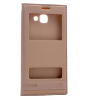 Galaxy A8 2016 Kılıf Elite Kapaklı Kılıf (Gold)