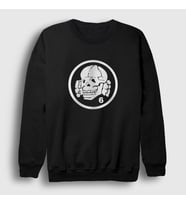 Presmono Unisex Beyaz Logo V2 Müzik Death In June Sweatshirt 503652tt (Siyah)