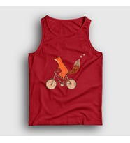 Presmono Unisex Beyaz Bicycle Fox Tilki Atlet 367337tt (Kırmızı)
