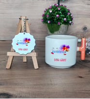 Estetisyen Hediye Seti Kupa Bardak T Kulplu ve Anahtarlık Tıp Bayramı Estetisyenler Günü Hediyesi (Model 7)