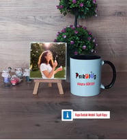 Psikolog Fotoğraflı Dekoratif Taş, Kupa Bardak Beyaz Hediye (Model 11)