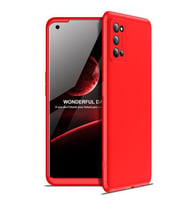 Realme 7 Pro Kılıf 3 Parça Slim Sert Silikon Kapak AYS (Kırmızı)