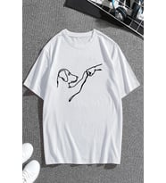 Can Dostum Köpeğim Temalı Unisex Oversize Tshirt (Beyaz)