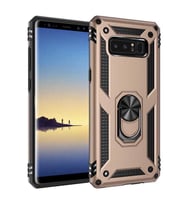 Galaxy Note 8 Kılıf Zore Vega Yüzüklü Standlı Zırh Kılıf (Gold)