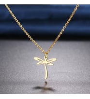 Kişiye Özel 925 Ayar Gümüş Yusufçuk Kolye (Gold)