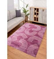 Dijital Kaymaz Taban Yıkanabilir Renkli Salon Halısı Mutfak Halısı Yolluk ND-SD-845 (Pembe)