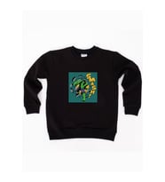 Spiderman baskılı pamuklu kumaş çocuk sweatshirt (Siyah)