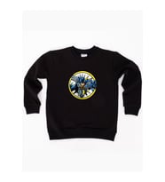 batman baskılı pamuklu kumaş çocuk sweatshirt (Siyah)