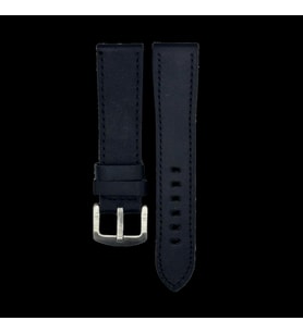 22mm Hakiki Deri Analin Saat Kordonu Akıllı Pim (Lacivert)