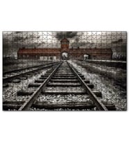 Cakapuzzle Tren Rayları ve Tarihi Bina Puzzle Yapboz MDF (Ahşap) (1000 Parça)