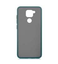 Xiaomi Redmi Note 9 Kılıf Zore Fri Mat Yüzey Renkli Kenar Kılıf (Koyu Yeşil)
