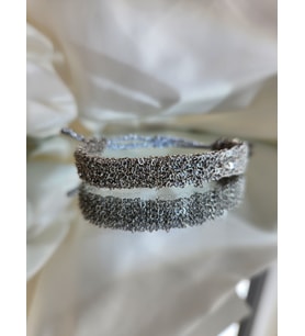 Zincir Dokuma Kordon El Yapımı Otantik Bileklik (Gümüş)