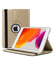 Microsonic Apple iPad 10.2'' 7. Nesil (A2197-A2200-A2198) Kılıf 360 Rotating Stand Deri (Gold)