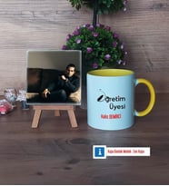 Öğretim Üyesi Fotoğraflı Dekoratif Taş, Kupa Bardak Beyaz Hediye Öğretmenler Günü Hediyesi (Model 7)