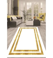Dijital Kaymaz Taban Yıkanabilir Modern Renkli Salon Halısı Mutfak Halısı Yolluk ND-HT-1263 (Gold)
