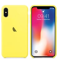 Apple iPhone X / iPhone XS Silikon içi Kadife Lansman Kılıf (Sarı)