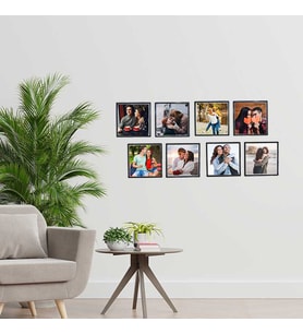 Yapışan Kare Çerçeve Sök-Tak-Yapıştır 3Lü Paket-Fotoğraf çerçevesi 20x20 (Siyah)