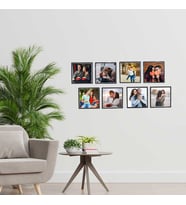 Yapışan Kare Çerçeve Sök-Tak-Yapıştır 3Lü Paket-Fotoğraf çerçevesi 20x20 (Siyah)