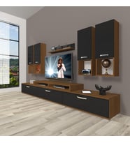 Decoraktiv Ekoflex 8da Slm Tv Ünitesi Tv Sehpası (Siyah - Ceviz)