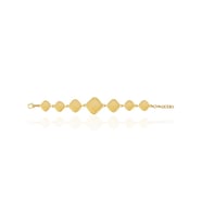 Kadir Jewellery 22 Ayar Altın Kaplama Zirkon Taşlı Ayarlanabilir Zincir Bileklik (Sarı)