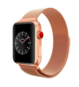 Ally Apple Watch 7-8 41mm 6-5-4 40mm Kayış Kordon Metal Milano Loop 3-2-1 38mm (Bronz)