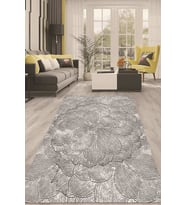 Dijital Kaymaz Taban Yıkanabilir Modern Renkli Salon Halısı Mutfak Halısı Yolluk ND-HT-254 (Gri)