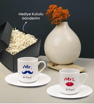 Hediye Kutusunda Kişiye Özel 2'li Baskılı Fincan (Model 8)