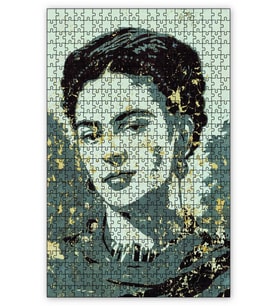 Cakapuzzle Frida Kahlo Eskitilmiş Zeminde Puzzle Yapboz MDF (Ahşap) (255 Parça)