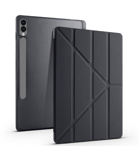Samsung Galaxy Tab S9 FE X510 11 İnç Katlanabilir Kalemlikli Standlı Akıllı Kılıf (Siyah)