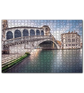 Cakapuzzle Venedik Rialto Köprüsü  Puzzle Yapboz MDF (Ahşap) (1000 Parça)