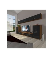Decoraktiv Eko 9 Mdf Dvd Tv Ünitesi Tv Sehpası (Siyah - Ceviz)
